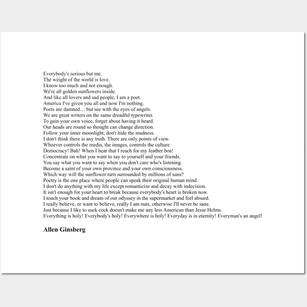 Allen Ginsberg Quotes Wall Art by qqqueiru